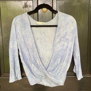 Blue tie dye blouse